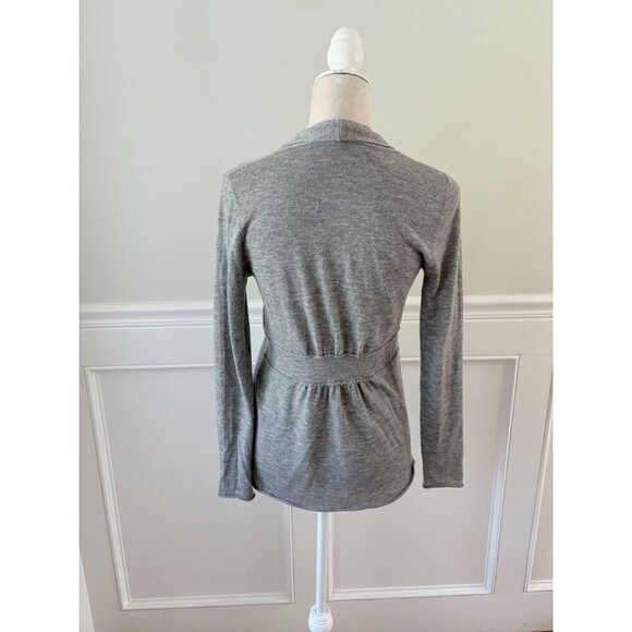 Shorn 100% Cashmere Open Cardigan Sweater Gray S - Picture 4 of 6